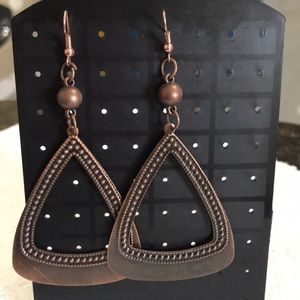 Brown dangle earrings